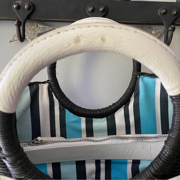 Vintage Isabella Fiore Straw Bow Handbag - Picture 7 of 7